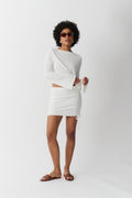 Drawstring skirt - Blanc cassé