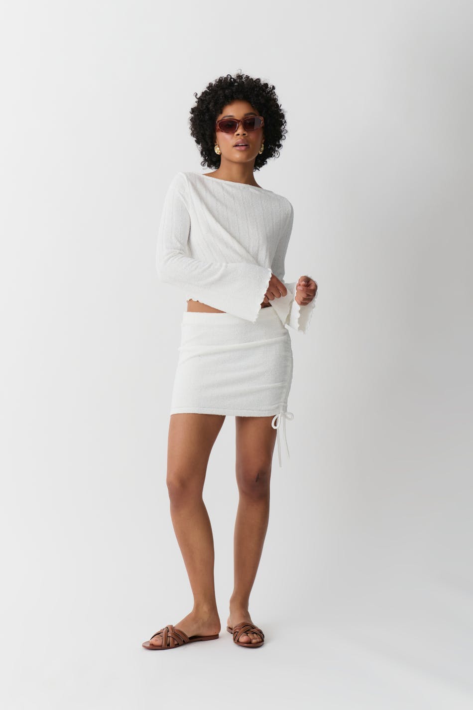 Drawstring skirt - Blanc cassé