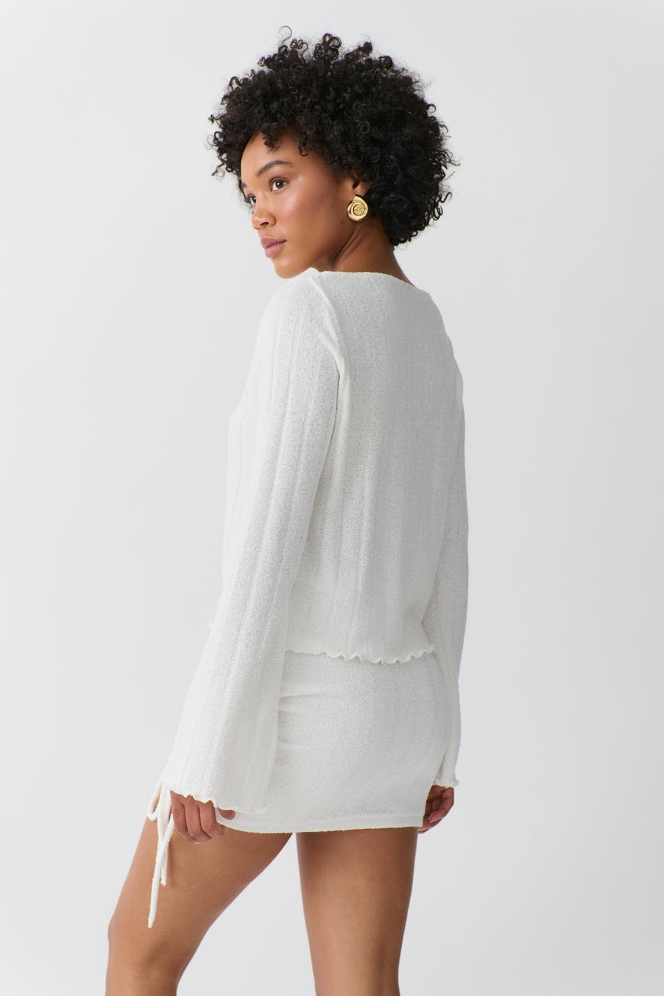 Drawstring skirt - Blanc cassé