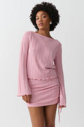 Drawstring skirt - Pink nectar
