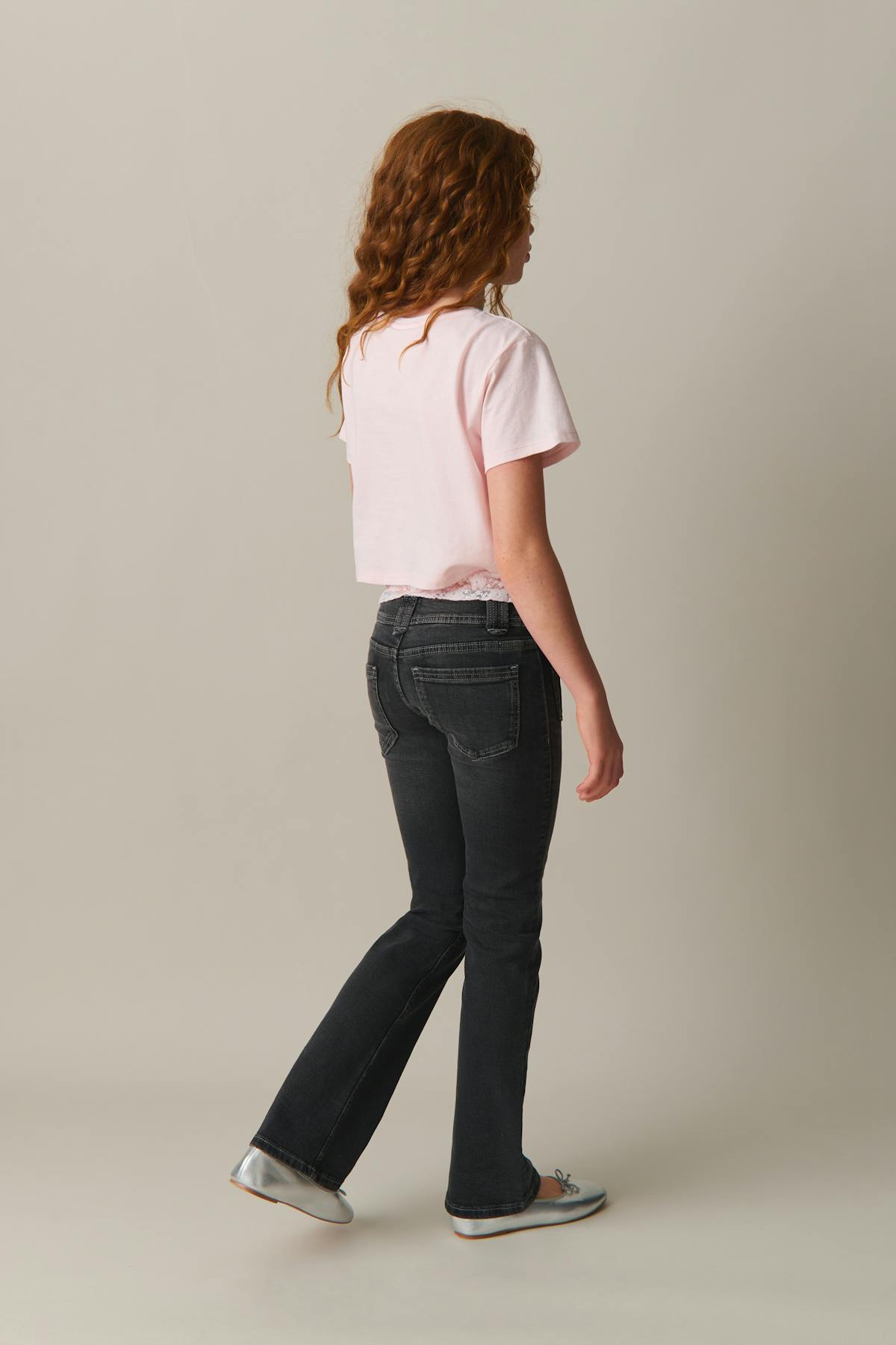 Front pocket bootcut jeans - Mid grey