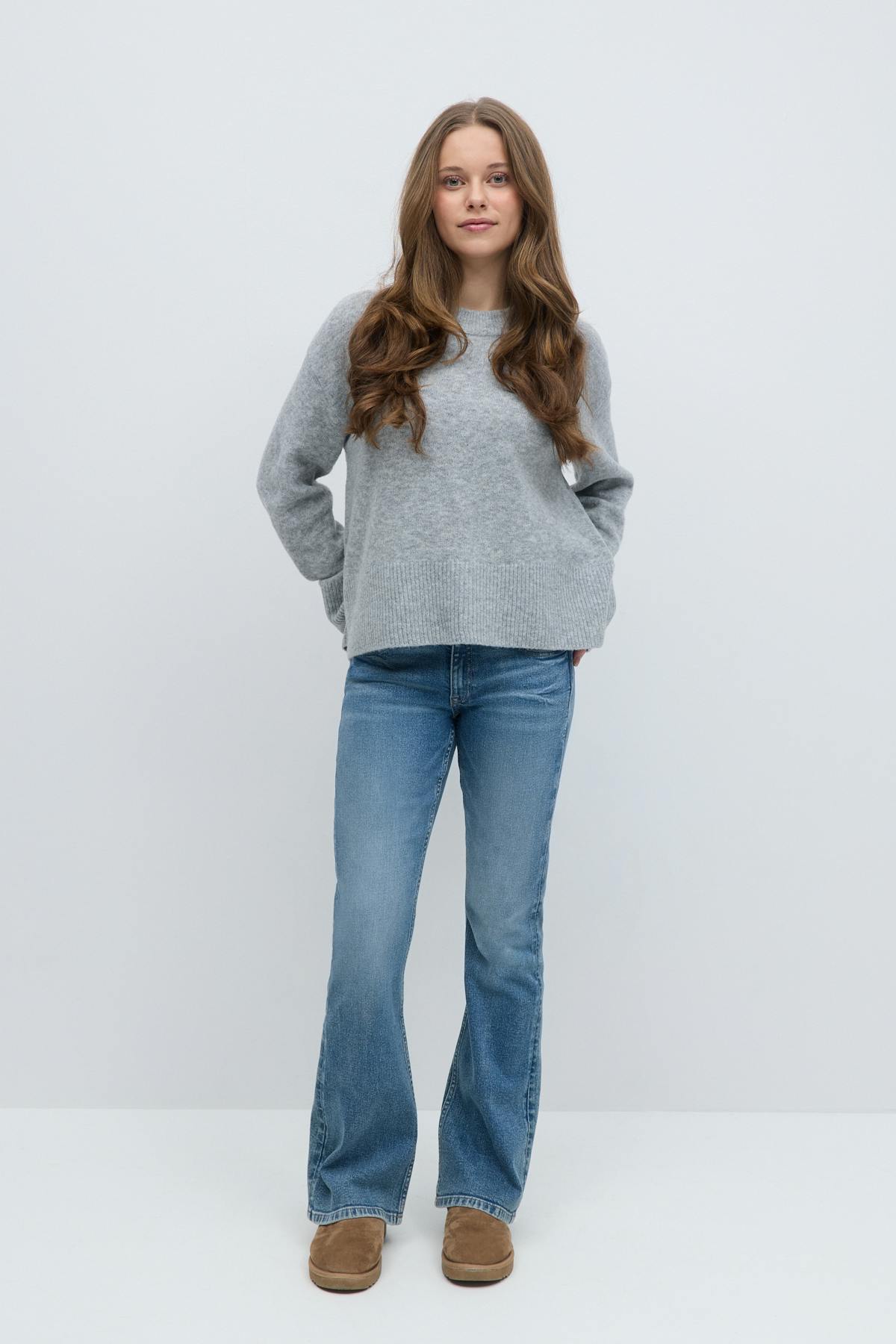 mid bootcut jeans - Mid blue