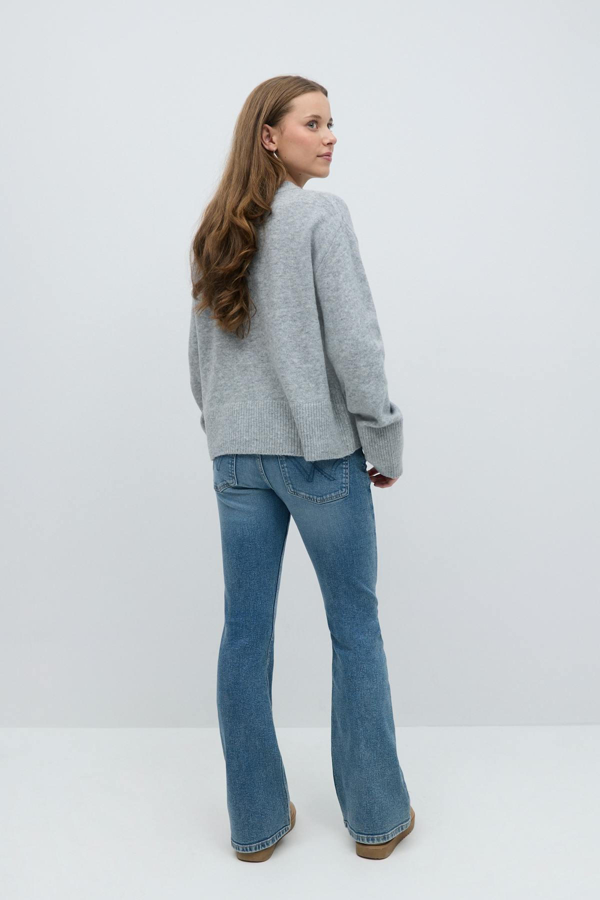 mid bootcut jeans - Bleu foncé