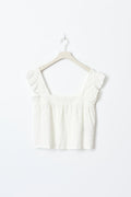Broderie anglaise singlet - Blanc cassé