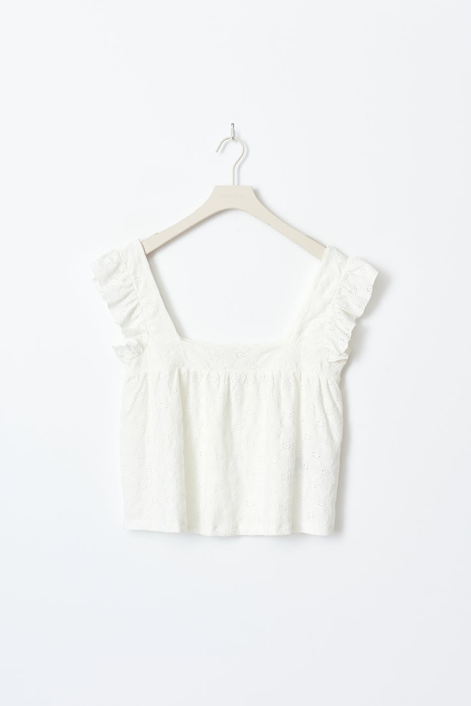 Broderie anglaise singlet - Blanc cassé