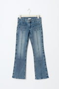 Pleated flare jeans - Bleu foncé