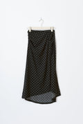 Ruched midi skirt - Black dot