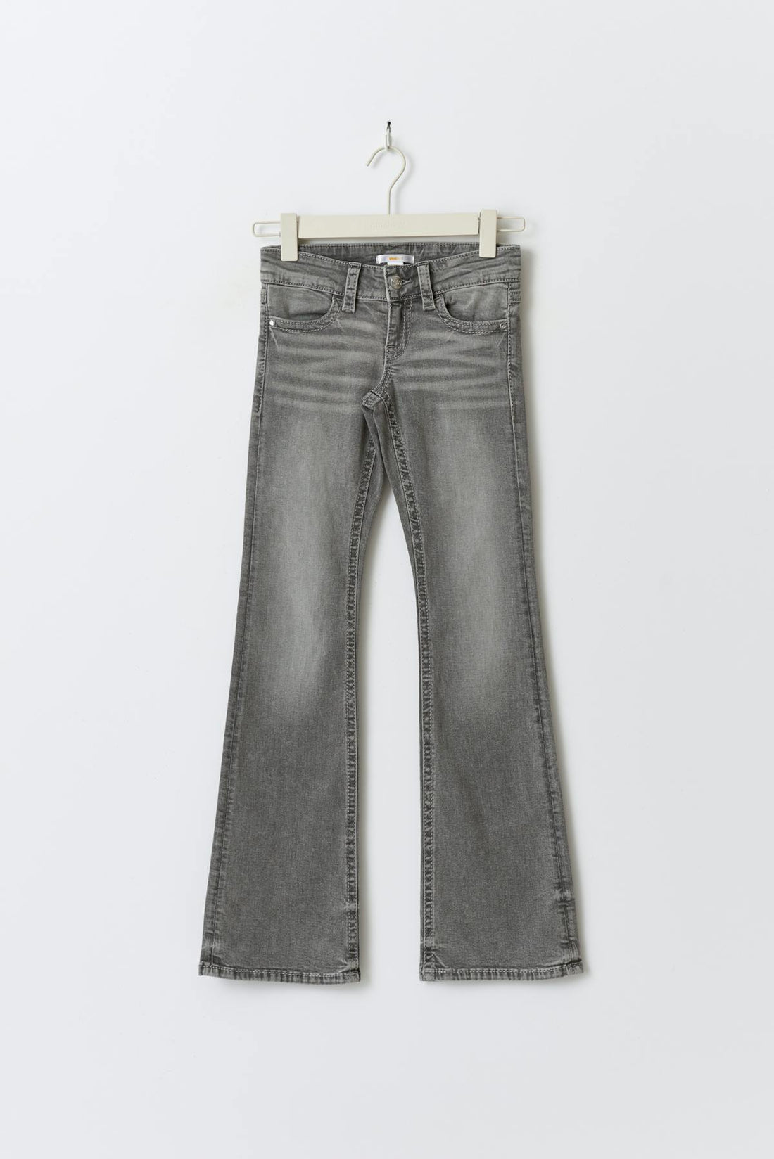 boot embroidery tall jeans - Gris