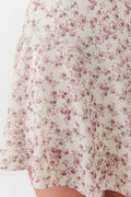 Asymmetric dress - Rose ditsy