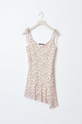 Asymmetric dress - Rose ditsy