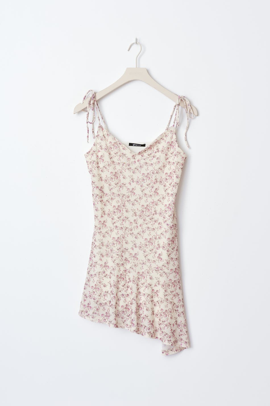 Asymmetric dress - Rose ditsy