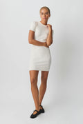 Short sleeve knit dress - Noir