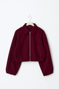 short felt jacket - Beige melange