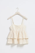Frill singlet - Egret