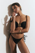 Shell bikini bandeau - Noir