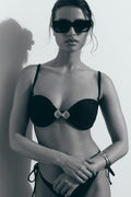 Shell bikini bandeau - Noir