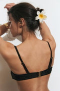 Shell bikini bandeau - Noir