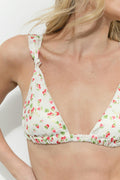 Wide strap bikini top - Noir