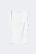 Square neck tank top - Noir