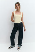Square neck tank top - Shrinking violet