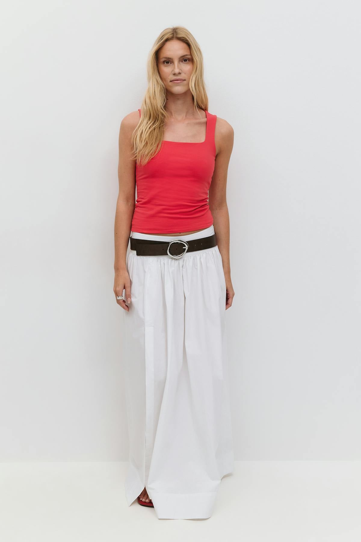 Square neck tank top - Shrinking violet