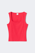 Square neck tank top - Shrinking violet