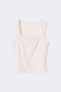 Square neck tank top - Blanc