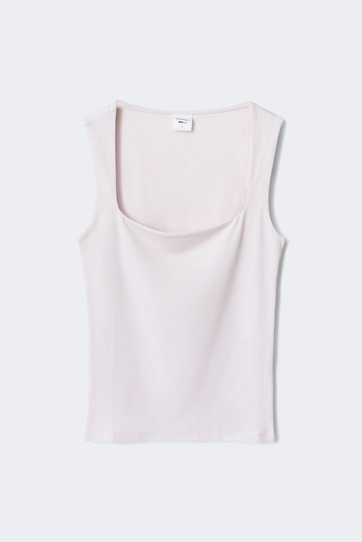 Square neck tank top - Orchid tint