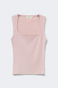 Square neck tank top - Violet ice