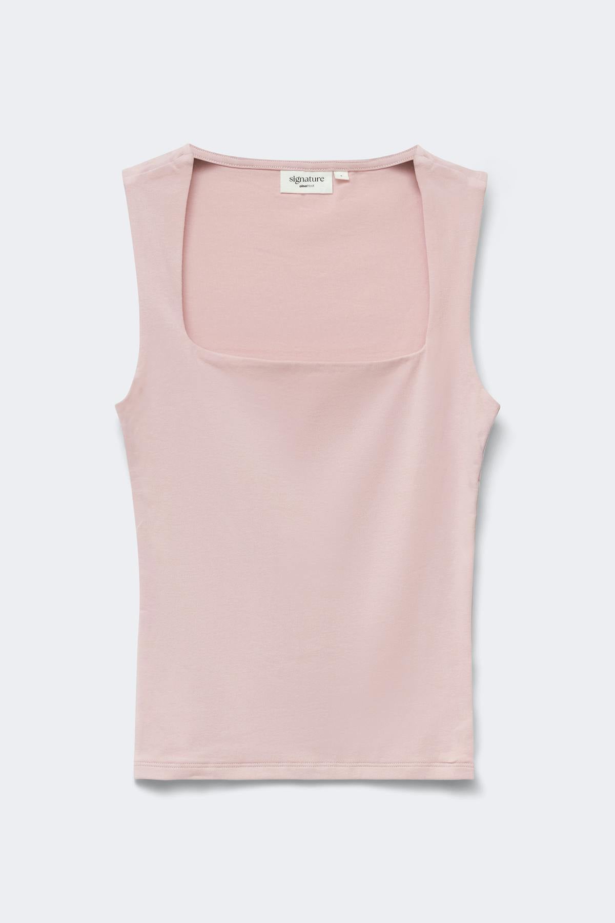 Square neck tank top - Violet ice