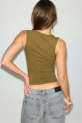 Square neck tank top - Violet ice