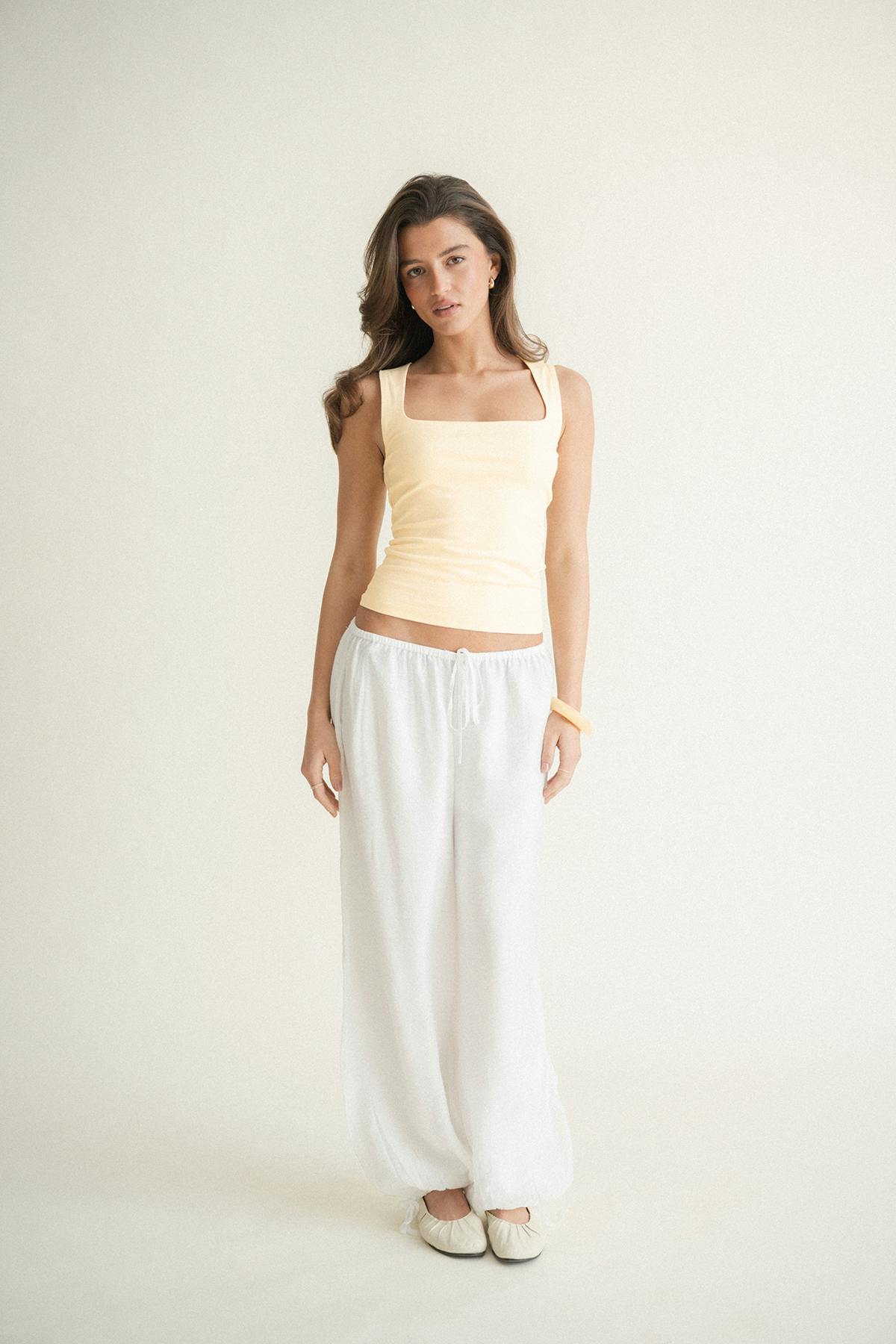 Square neck tank top - Afterglow