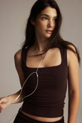 Square neck tank top - Nacreous clouds