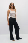 Square neck tank top - Blanc
