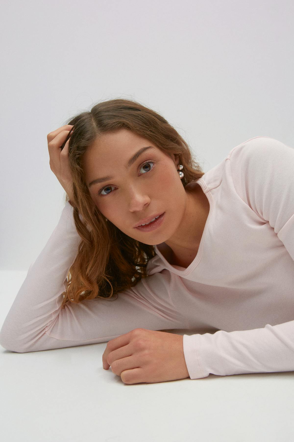 Basic long sleeve top - Grey melange