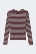 Tight fit long sleeve top - Pink stripe