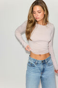 Tight fit long sleeve top - Decadent chocolate