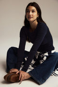 Basic long sleeve top - Grey melange