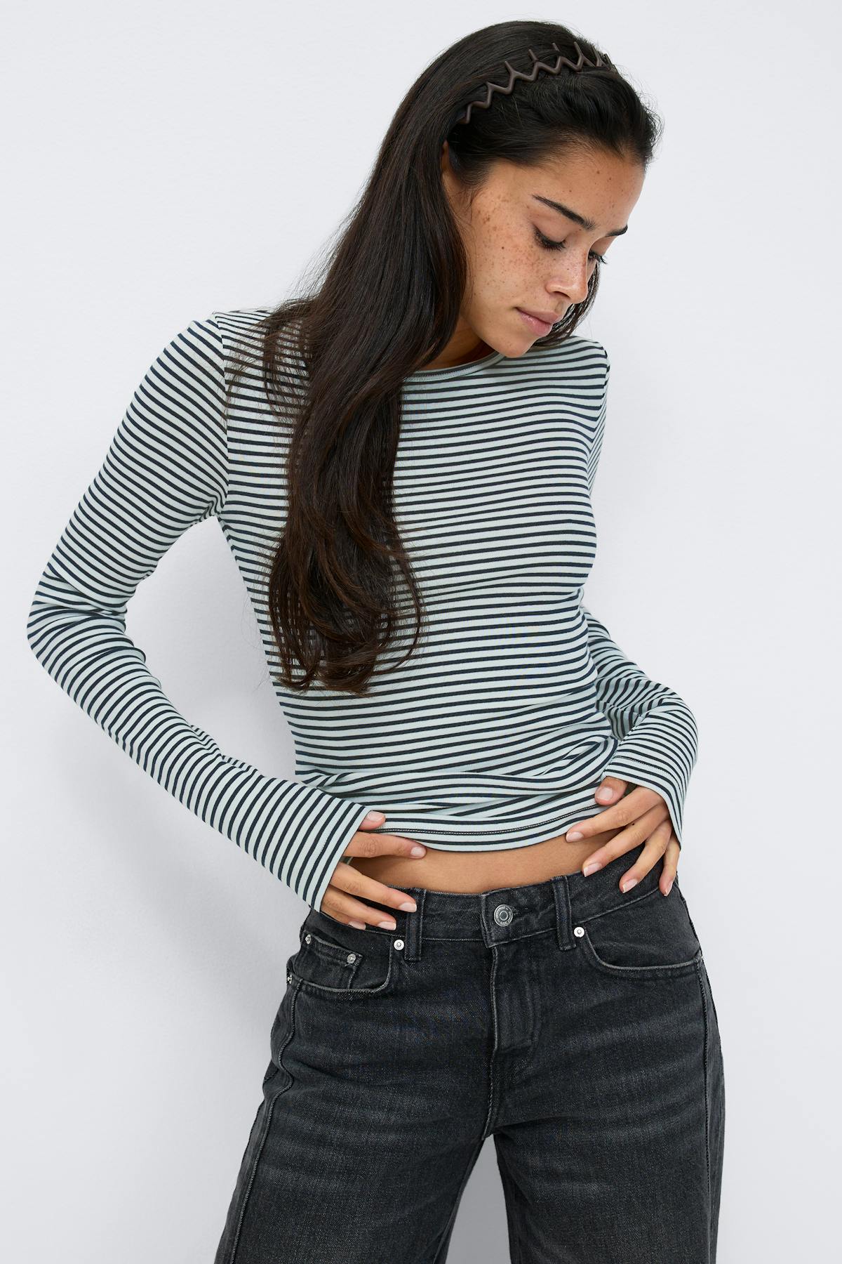 Basic long sleeve top - Shrinking violet