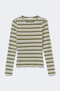 Tight fit long sleeve top - Pink stripe