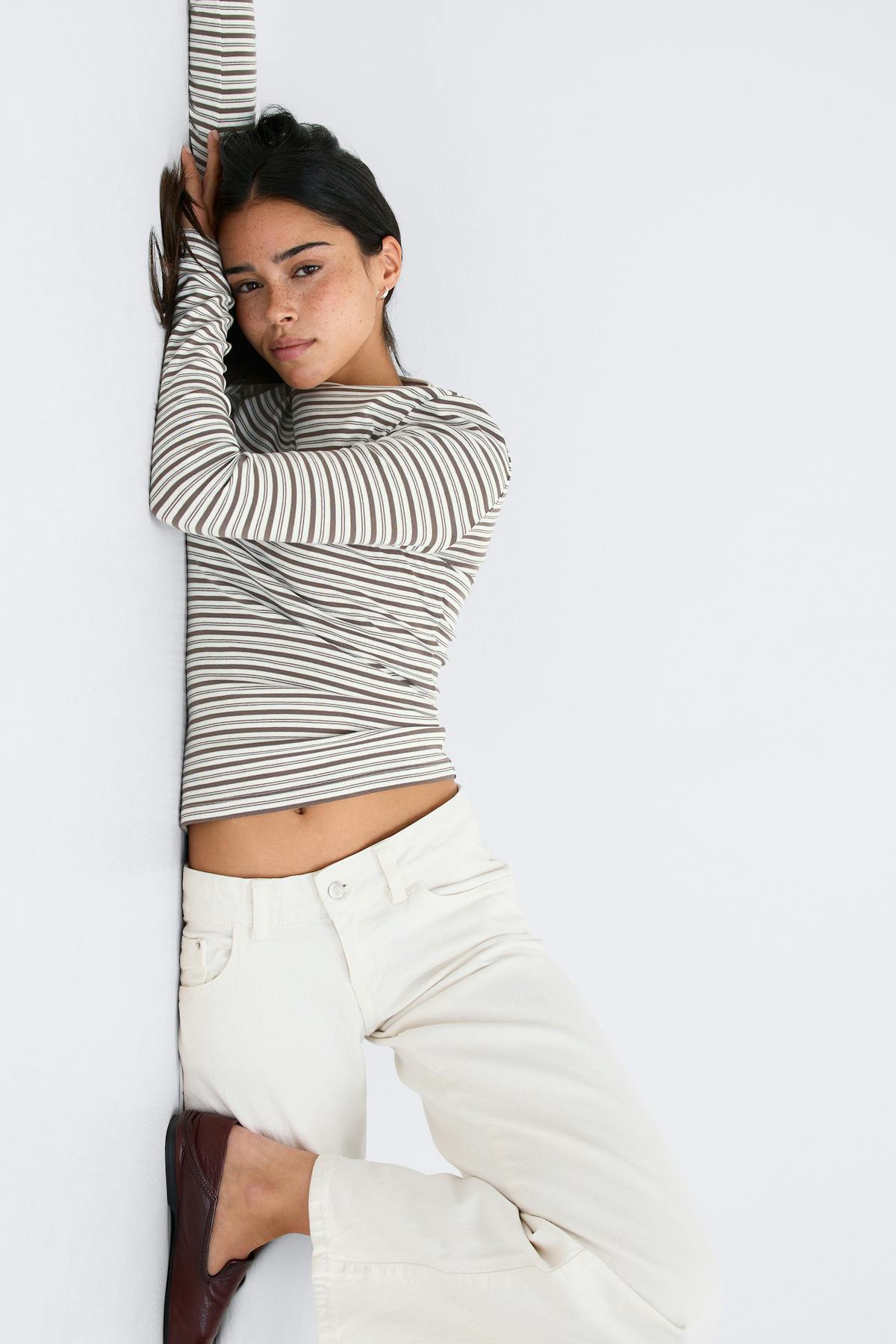 Basic long sleeve top - Shrinking violet