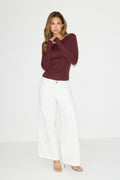 Tight fit long sleeve top - Afterglow