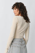Basic long sleeve top - Oxford tan