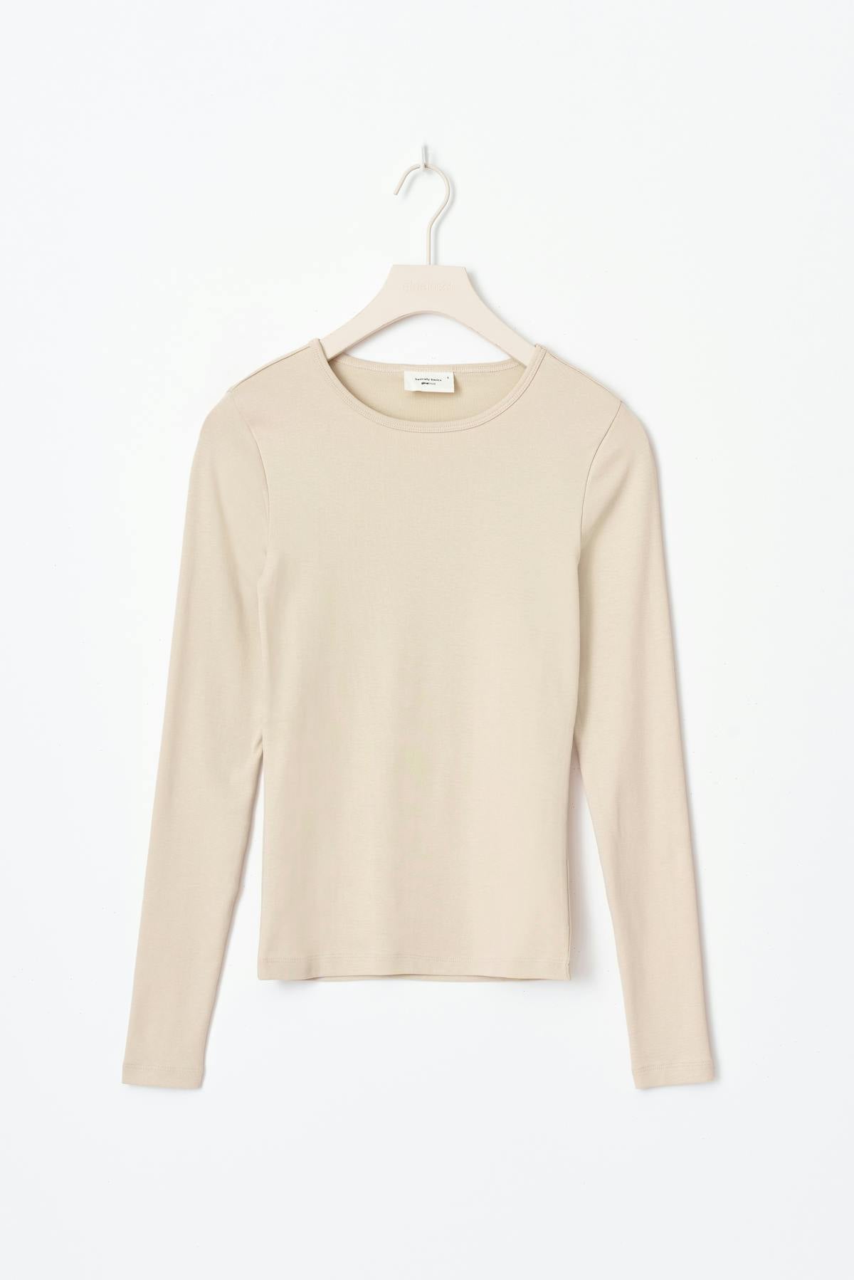 Basic long sleeve top - Oxford tan