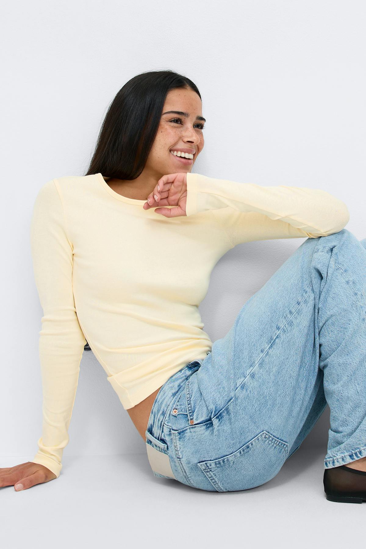 Tight fit long sleeve top - Afterglow