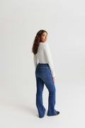 High bootcut jeans - Mid blue