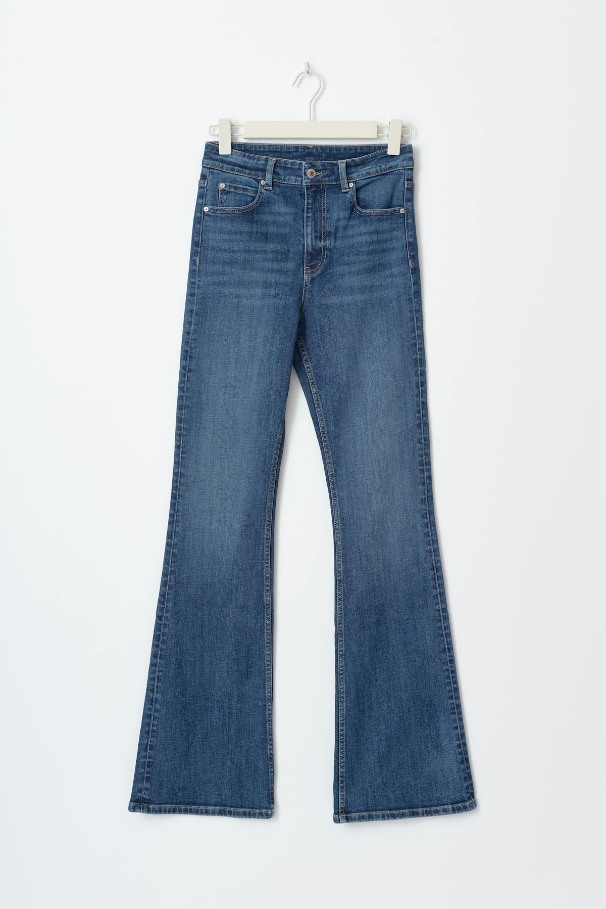 High bootcut jeans - Mid blue