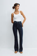 High bootcut jeans - Mid blue