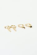2-pack earrings - Shiny silver