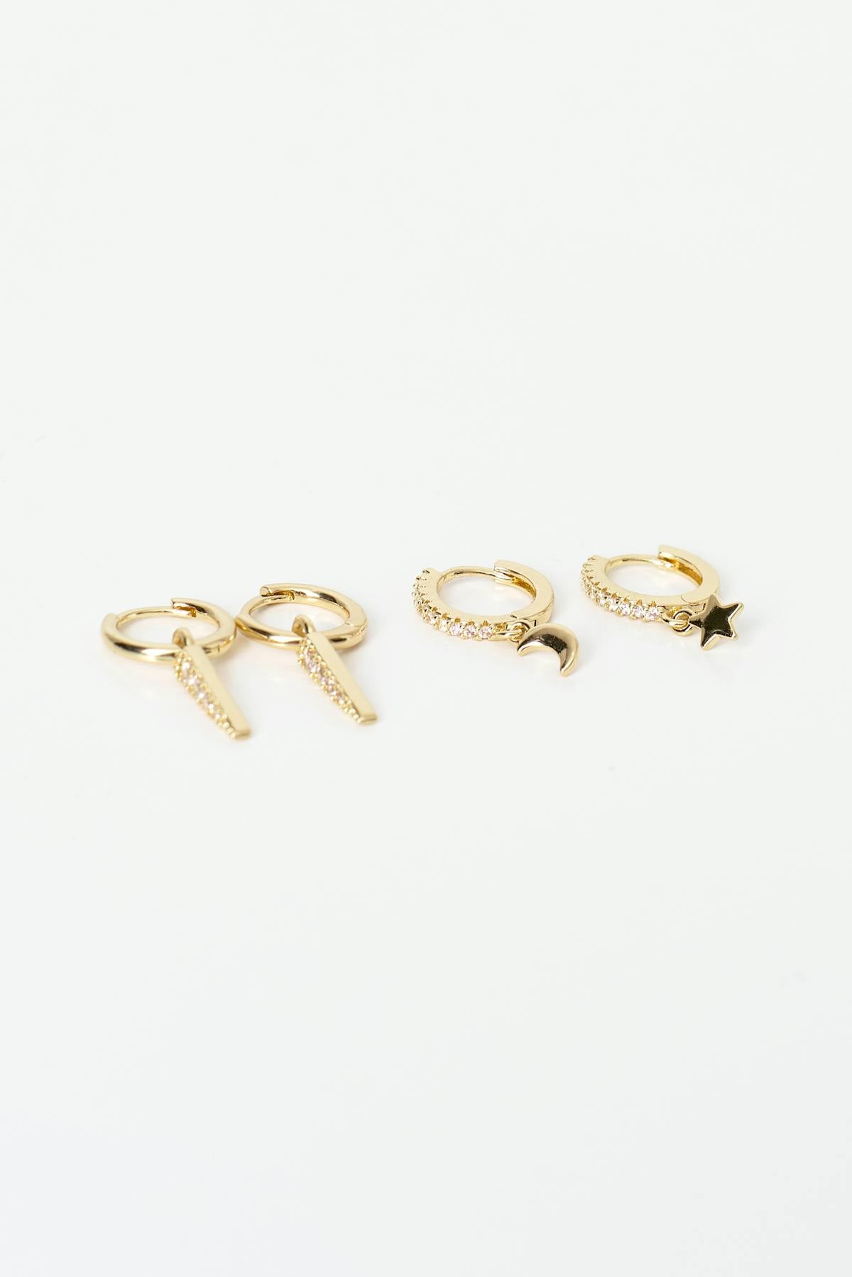 2-pack earrings - Shiny silver
